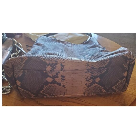 Coach Brown Exotic Snakeskin Triple Compartment Large Phoebe Shoulder Bag - Picture 9 of 10